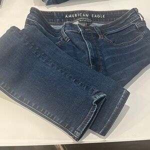 American Eagle Outfitters High Rise Dark Blue Jeans